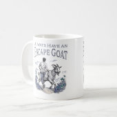 Altijd een Escape Goat (lichtere items) Koffiemok (Voorkant links)
