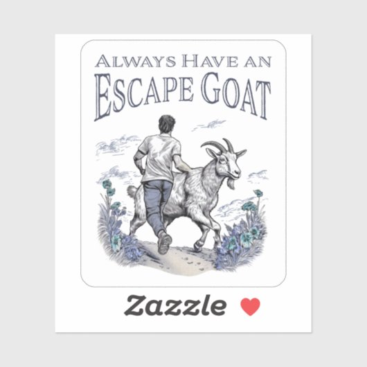 Altijd een Escape Goat (lichtere items) Sticker (Vel)