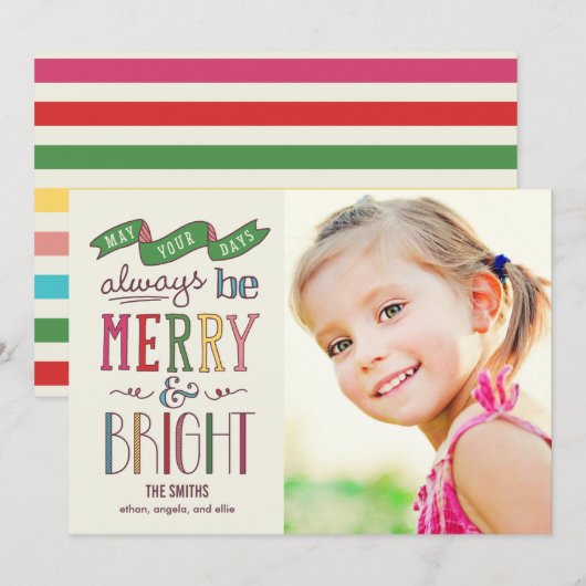 Altijd een feestelijke fotokaart feestdagenkaart (Voorkant / Achterkant)