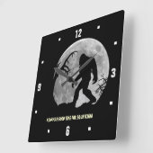 Altijd een goed moment voor Squatchin! Vierkante Klok (Hoek)