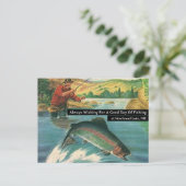 Altijd een goede visdag wensen Aanpassen Briefkaart (Staand voorkant)