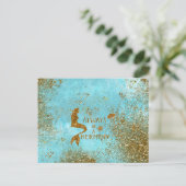 Altijd een gouden glitter-vermagerd zicht briefkaart (Staand voorkant)