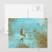 Altijd een gouden glitter-vermagerd zicht briefkaart (Voorkant / Achterkant)
