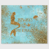 Altijd een gouden glitter-vermagerd zicht cadeaupapier (Vlak)