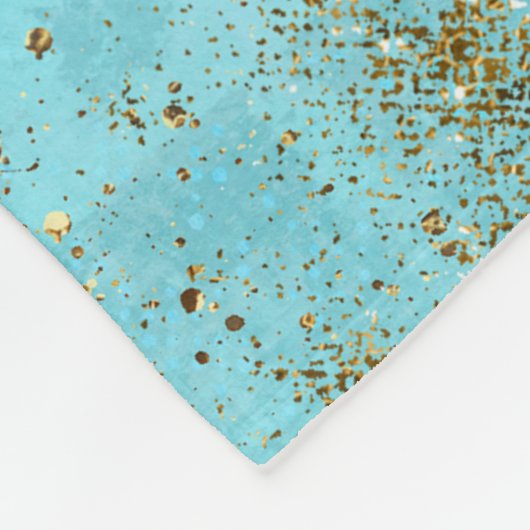 Altijd een gouden glitter-vermagerd zicht fleece deken (Hoek)