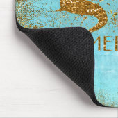 Altijd een gouden glitter-vermagerd zicht muismat (Hoek)