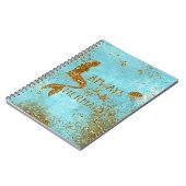 Altijd een gouden glitter-vermagerd zicht notitieboek (Linkerzijde)