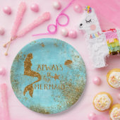 Altijd een gouden glitter-vermagerd zicht papieren bordje (Feest)