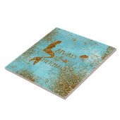 Altijd een gouden glitter-vermagerd zicht tegeltje (Zijkant)