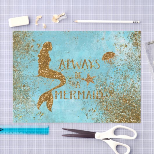 Altijd een gouden glitter-vermagerd zicht tissuepapier (Craft)