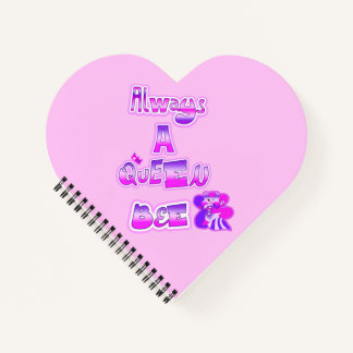 Altijd een koningin bij baby roze hart notitieboek