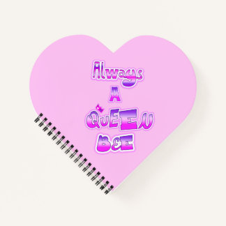 Altijd een koningin bij baby roze hart notitieboek