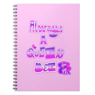 Altijd een koningin bij baby roze notitieboek