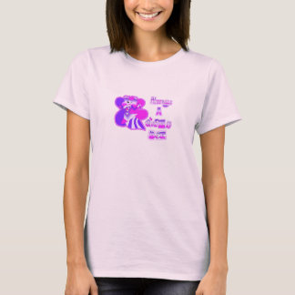 Altijd een koningin bij hot pink knop t-shirt