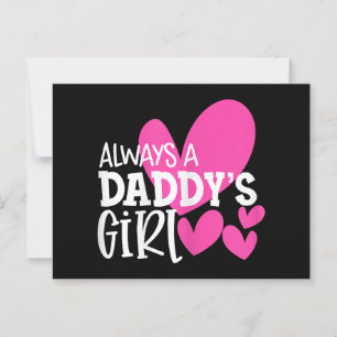Altijd een meisje van papa's Shirt Dochtermeisjes Briefkaart