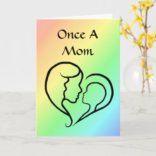 Altijd een Moeder Kind Bond Moederdag Kaart (Gele Bloem)