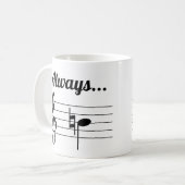 Altijd een natuurlijke Mok voor muziekkoffie (Voorkant links)