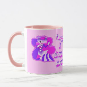 Altijd een queen bee baby roze cup mok