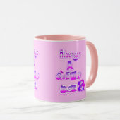 Altijd een queen bee baby roze cup mok (Voorkant rechts)