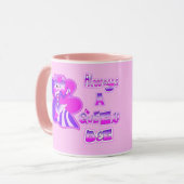 Altijd een queen bee baby roze cup mok (Voorkant links)