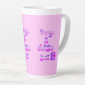 Altijd een queen bee baby roze latte cup latte mok (Rechterhoek)