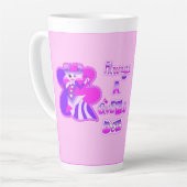 Altijd een queen bee baby roze latte cup latte mok (Linkerhoek)