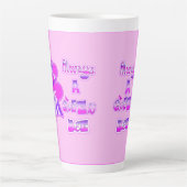 Altijd een queen bee baby roze latte cup latte mok (Voorkant)