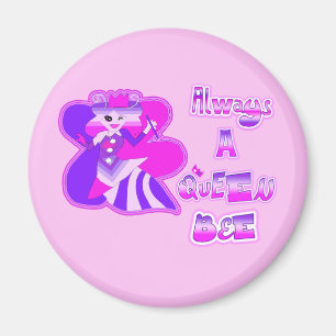Altijd een Queen Bee baby roze magneet