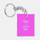 Altijd een queen bee hot roze sleutelhanger (Voorkant Links)