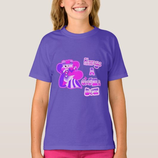 Altijd een queen bee meisjes shirt (Voorkant)
