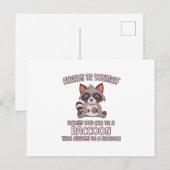 Altijd een Raccoon zijn Aankondigingskaart (Voorkant / Achterkant)
