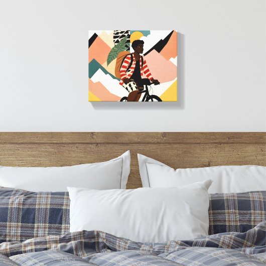 Altijd een reiziger canvas afdruk (Insitu (Slaapkamer))