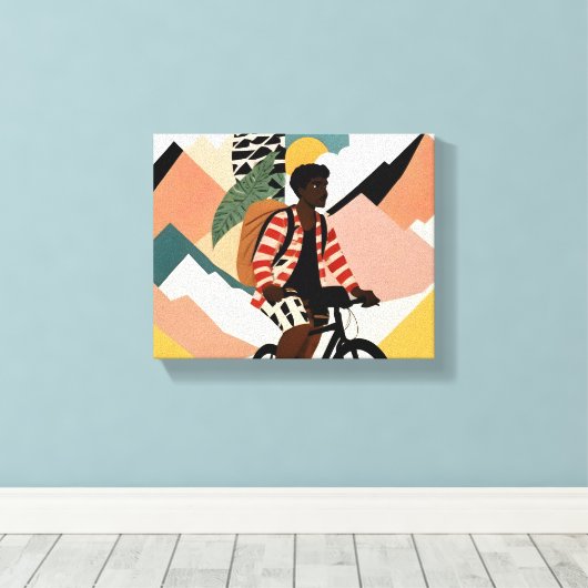 Altijd een reiziger canvas afdruk (Insitu (Houten vloer))