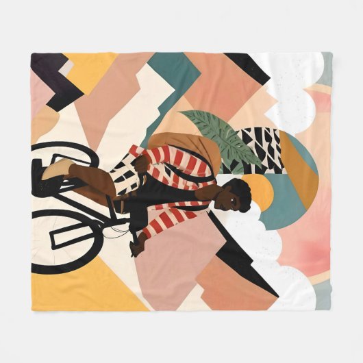 Altijd een reiziger fleece deken (Voorkant (Horizontaal))