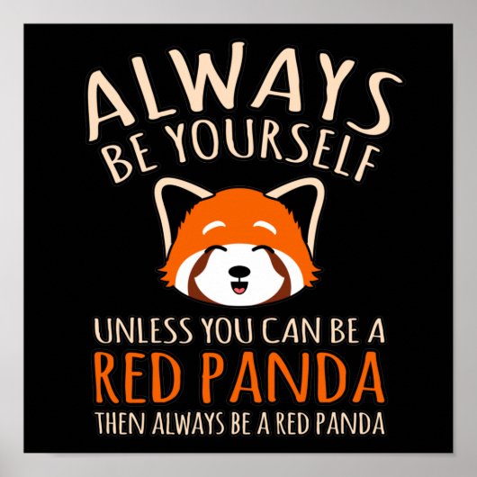 Altijd een rode panda-hoes poster (Voorkant)