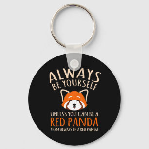 Altijd een rode panda-hoes sleutelhanger