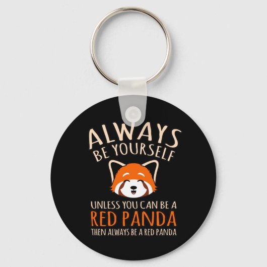 Altijd een rode panda-hoes sleutelhanger (Voorkant)