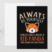Altijd een rode panda Knuffeldier Dierenliefhebber Bedankkaart (Voorkant / Achterkant)