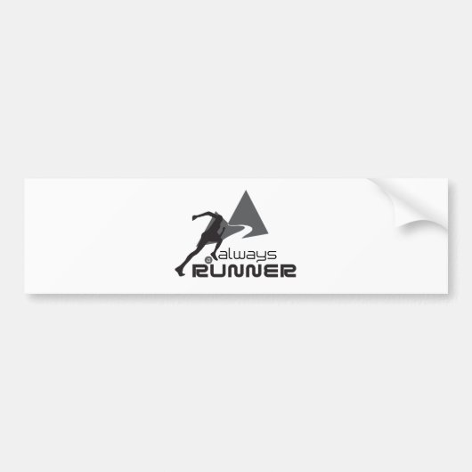 Altijd een Runner Bumpersticker (Voorkant)
