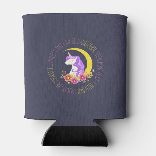 Altijd een Unicorn zijn Blikjeskoeler (Achterkant)