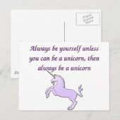 Altijd een Unicorn zijn Briefkaart (Voorkant / Achterkant)