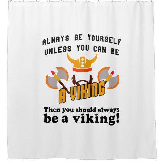 Altijd een Viking zijn Douchegordijn (Voorkant)