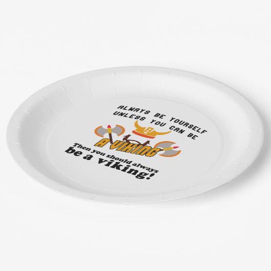 Altijd een Viking zijn Papieren Bordje (Gekanteld)