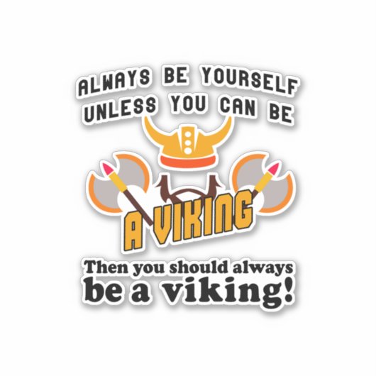 Altijd een Viking zijn Sticker (Voorkant)