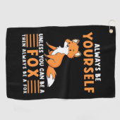 Altijd een vos zijn golfhanddoek (Horizontaal)