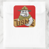 Altijd een zee vierkante sticker (Tas)