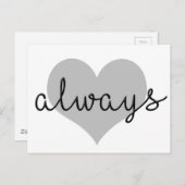 altijd eenvoudig in het moderne hart zwart wit briefkaart (Voorkant / Achterkant)