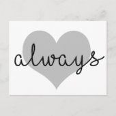 altijd eenvoudig in het moderne hart zwart wit briefkaart (Voorkant)
