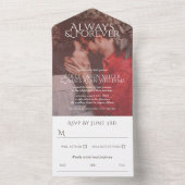 Altijd en altijd aangepast fotohuwelijk all in one uitnodiging (Binnen)