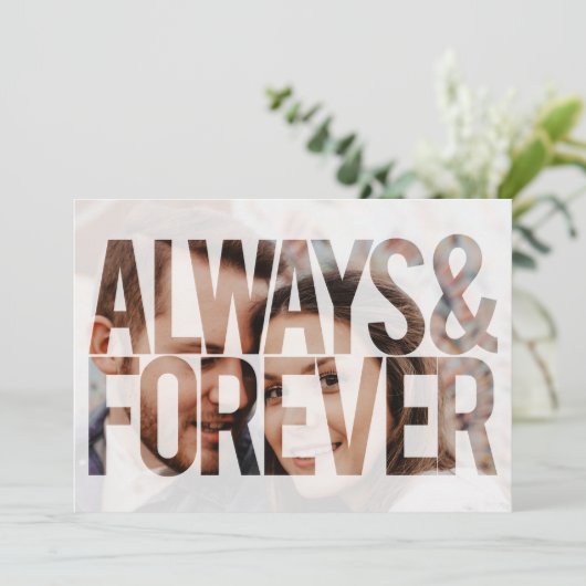 Altijd en altijd aangepast Lijst voor foto's bruil Kaart (Staand voorkant)